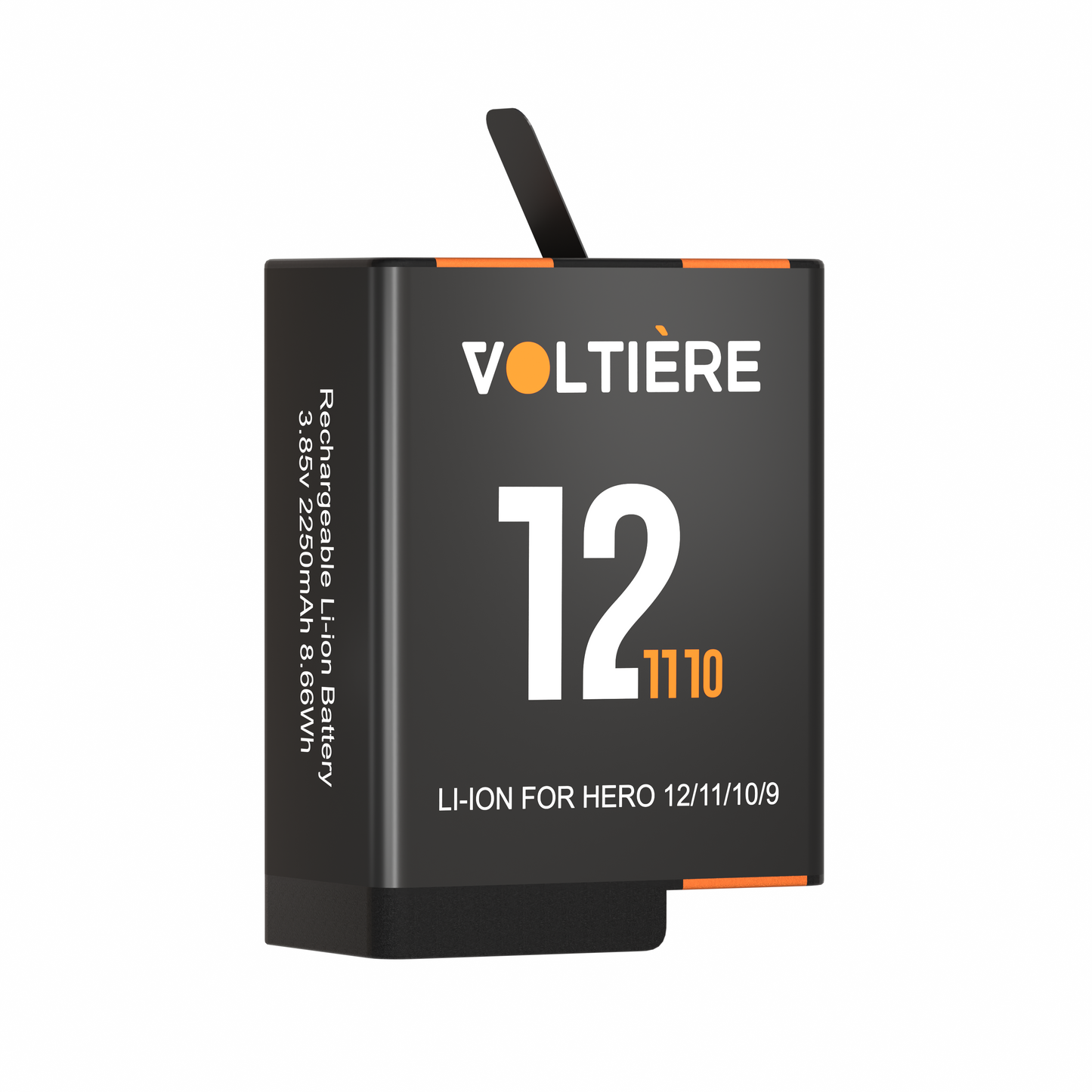 Voltière Batterij geschikt voor GoPro 12, GoPro 11, GoPro 10 & GoPro 9 - Action Camera Accu geschikt voor Go Pro