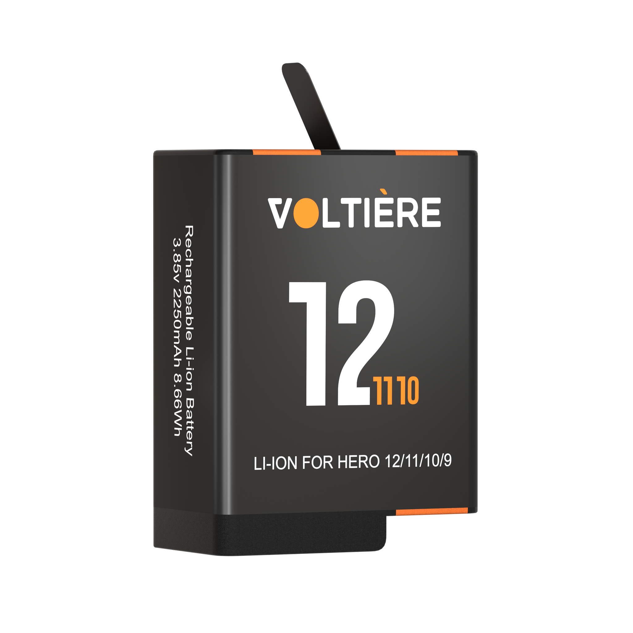 Voltière Batterij geschikt voor GoPro 12, GoPro 11, GoPro 10 & GoPro 9 - Action Camera Accu geschikt voor Go Pro