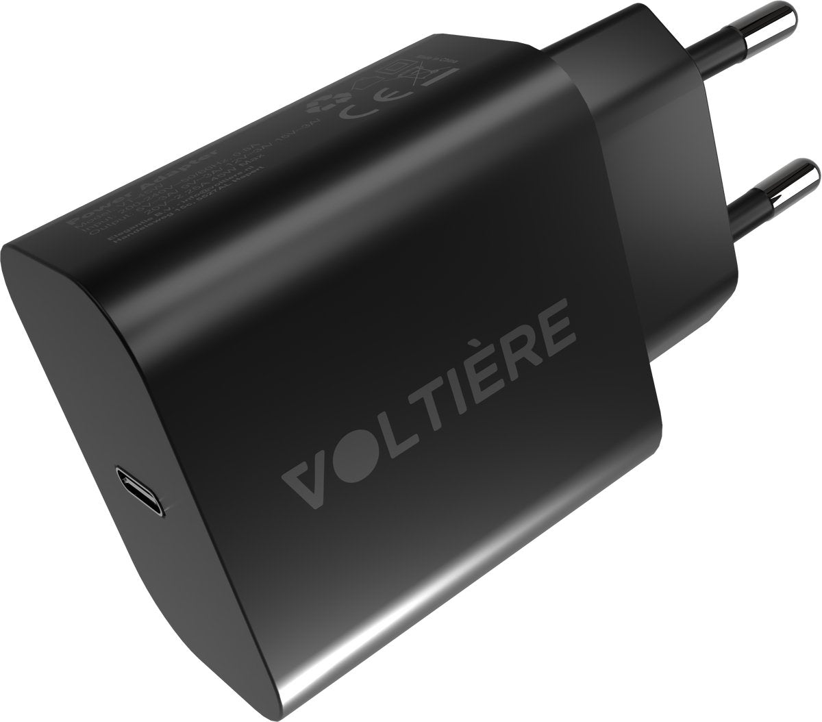 Voltière 45W Snellader - USB C Oplader - Snellader 45W - Zwart