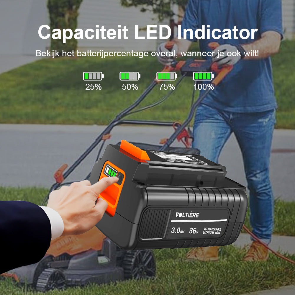 Voltière 3 ah Accu Geschikt voor 36v Black & Decker/ Stanley Apparatuur - 3000 mAh - BL2536-XJ Series