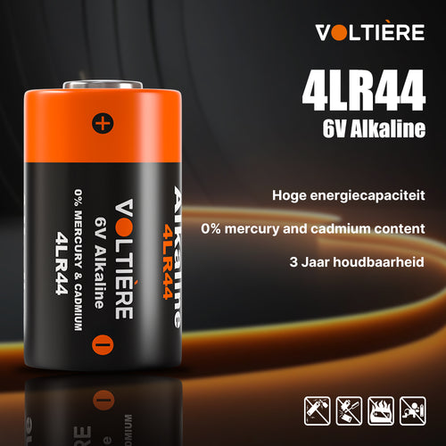 Voltière 10-Pack 4LR44 Alkaline 6V Knoopcel Batterijen