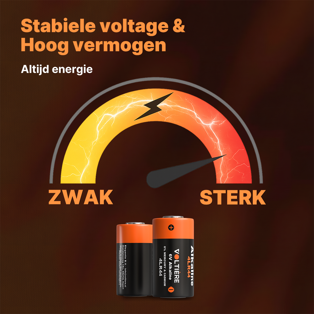 Voltière 10-Pack 4LR44 Alkaline 6V Knoopcel Batterijen