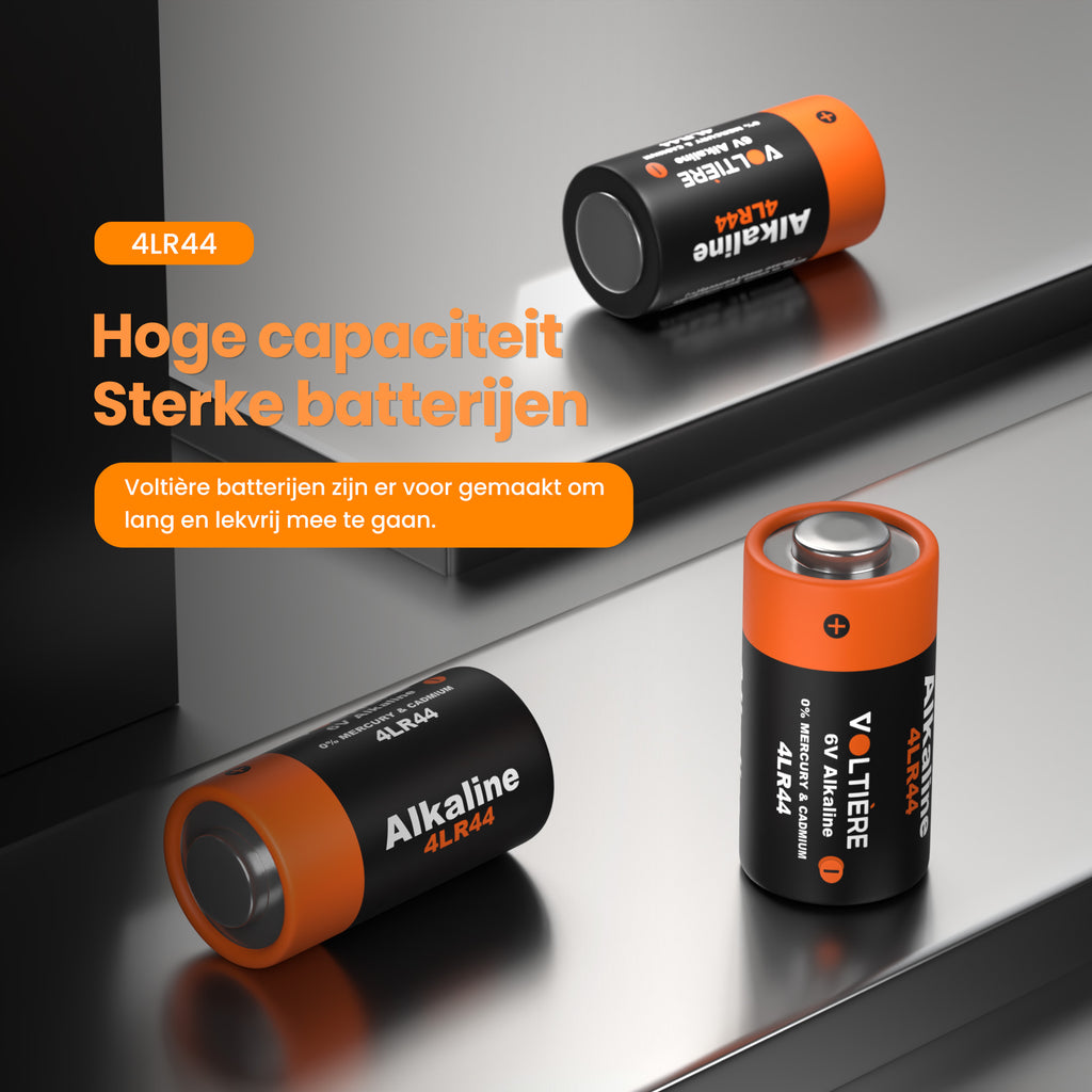Voltière 10-Pack 4LR44 Alkaline 6V Knoopcel Batterijen