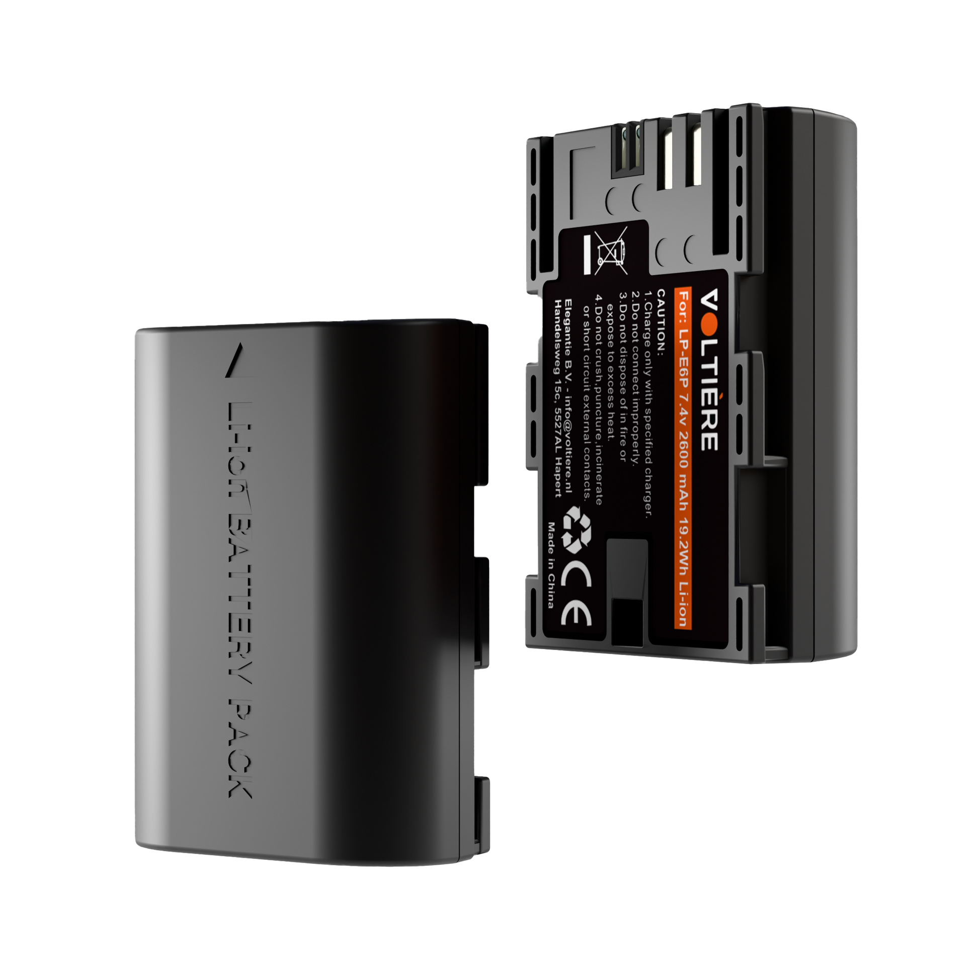 Voltière LP-E6P 2600 mAh Lithium Camera Accu - Geschikt voor 8K Canon Camera's