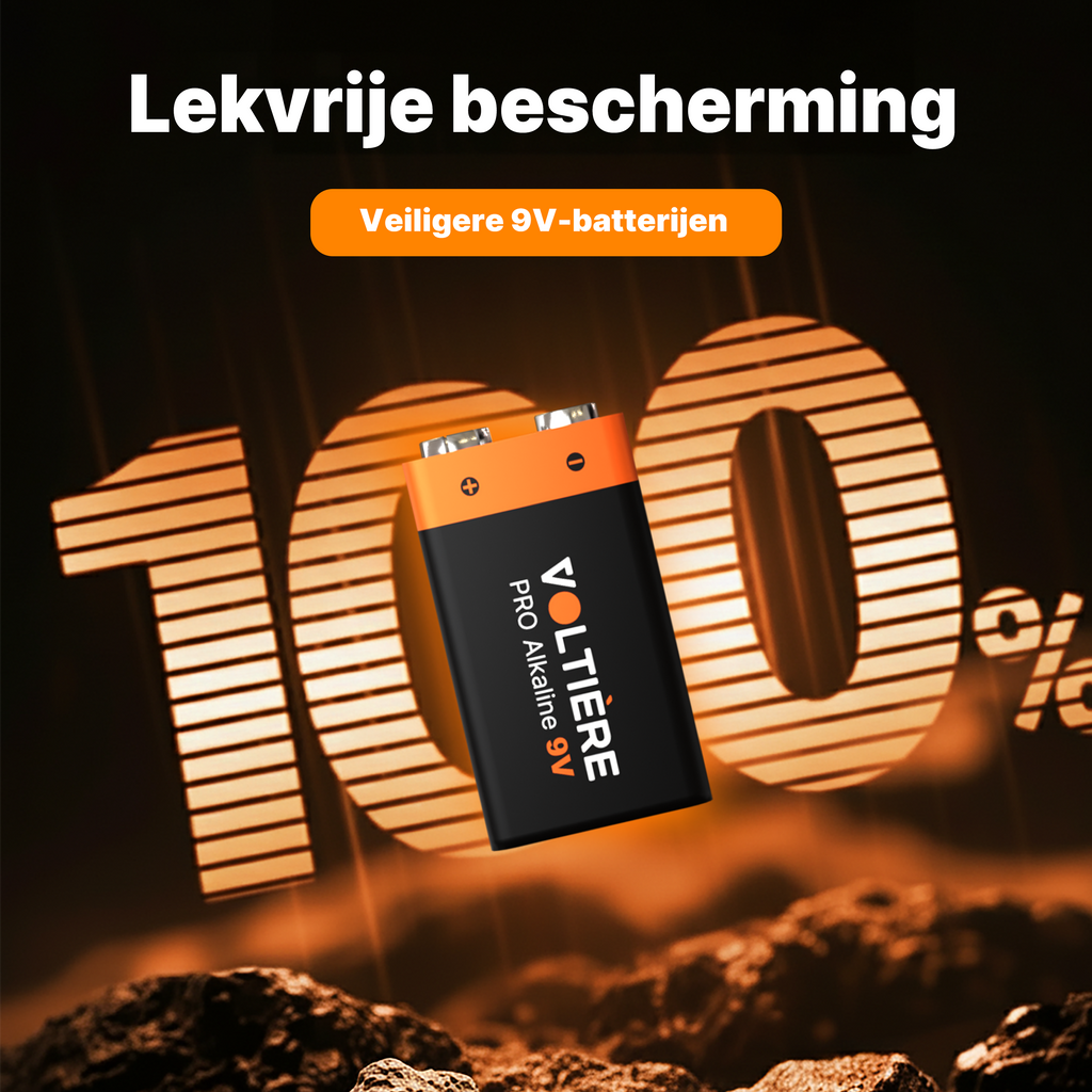 Voltière 10-Pack PRO Alkaline 9V Batterij - 6LR61
