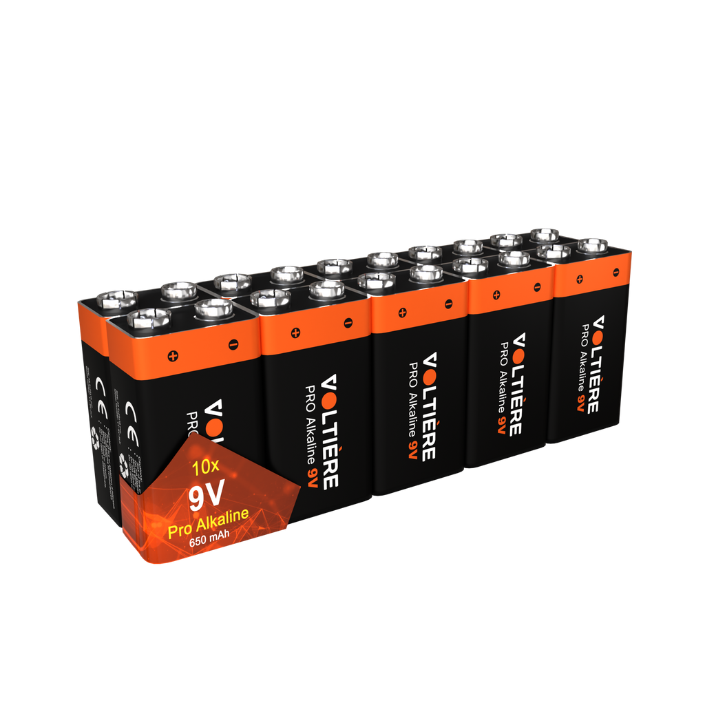 Voltière 10-Pack PRO Alkaline 9V Batterij - 6LR61