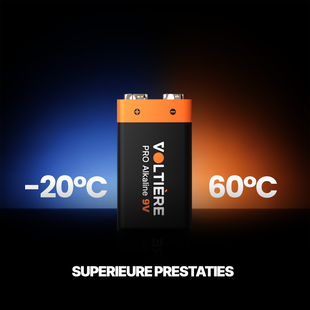 Voltière 10-Pack PRO Alkaline 9V Batterij - 6LR61