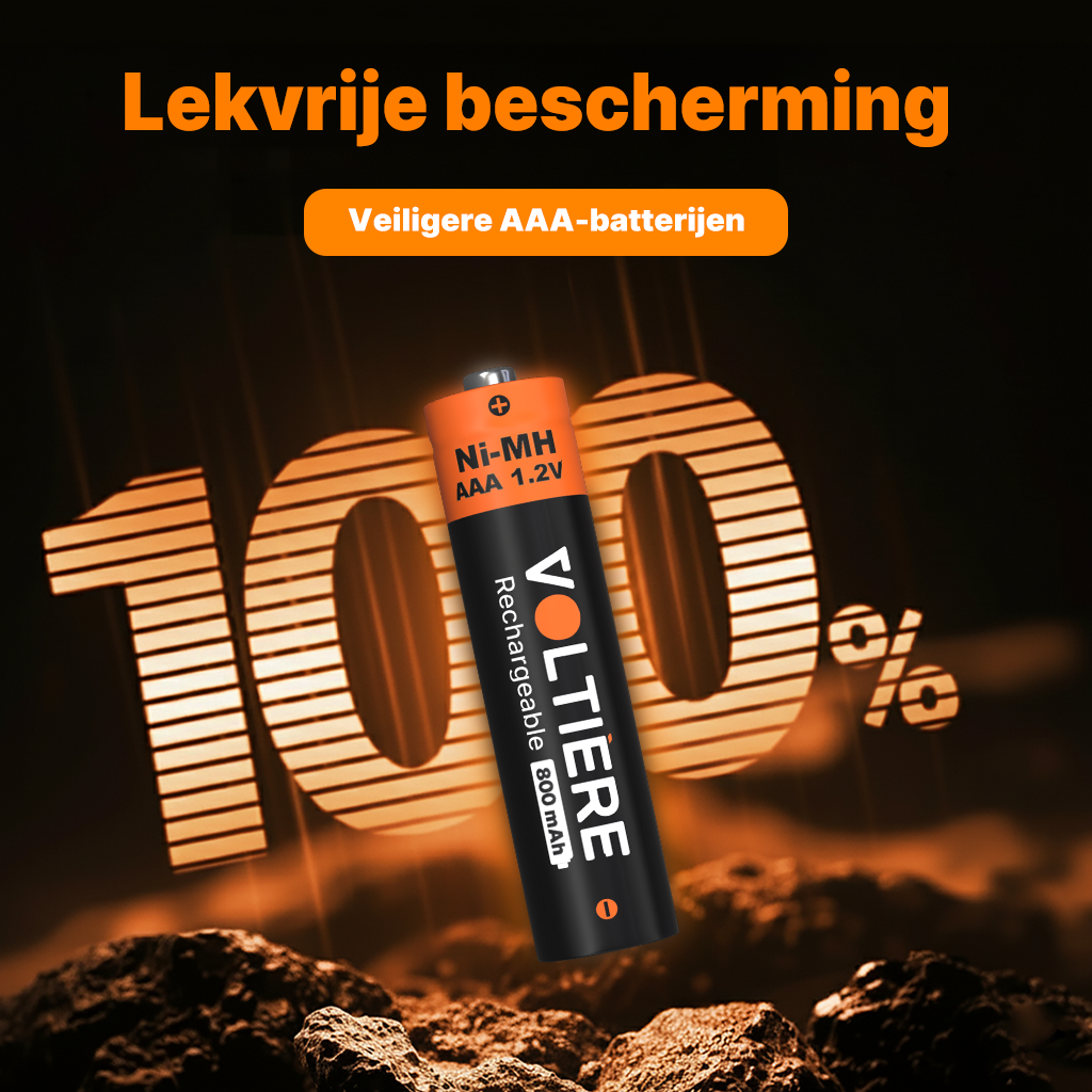 Voltière Oplaadbare Batterijen AAA - 800 mAh - Ni-MH AAA Batterij - 24 Stuks