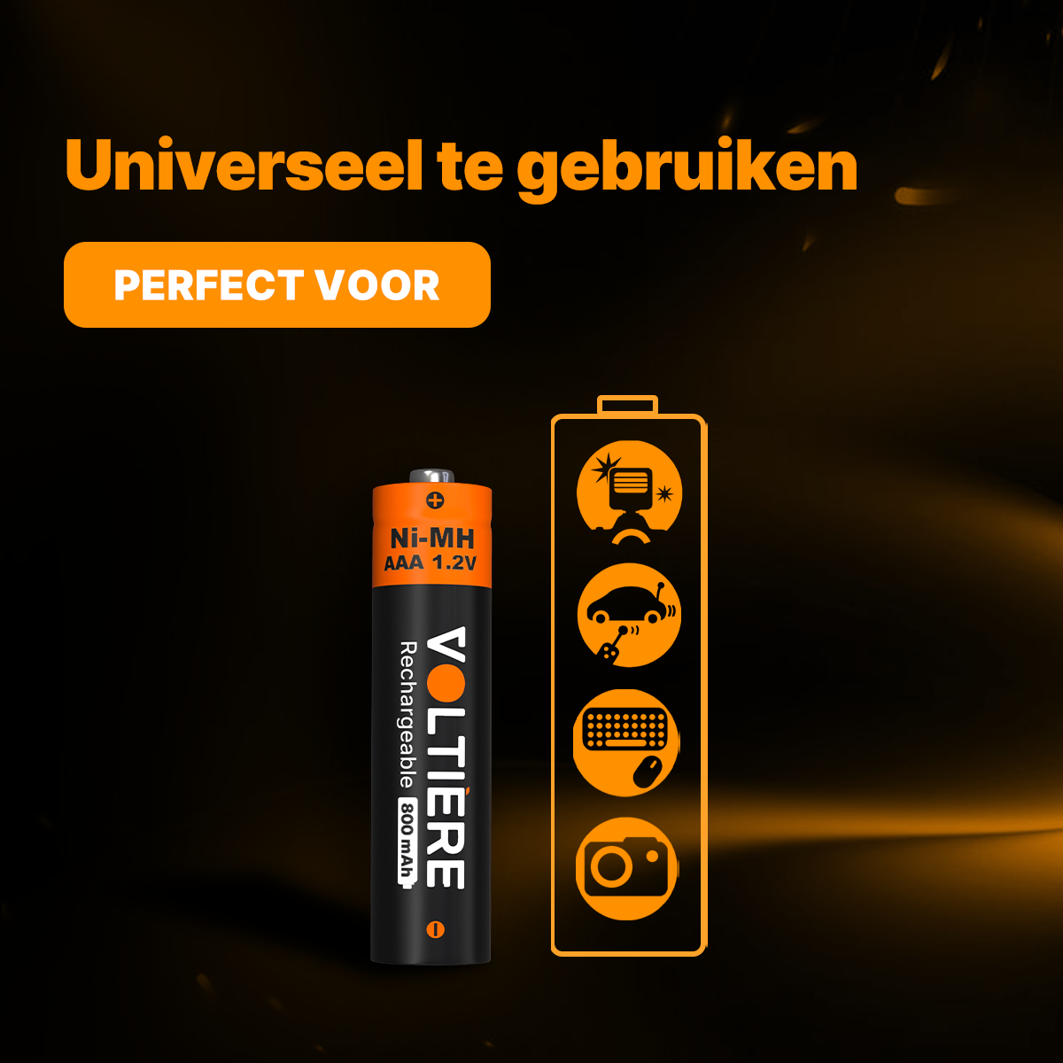 Voltière Oplaadbare Batterijen AAA - 800 mAh - Ni-MH AAA Batterij - 24 Stuks