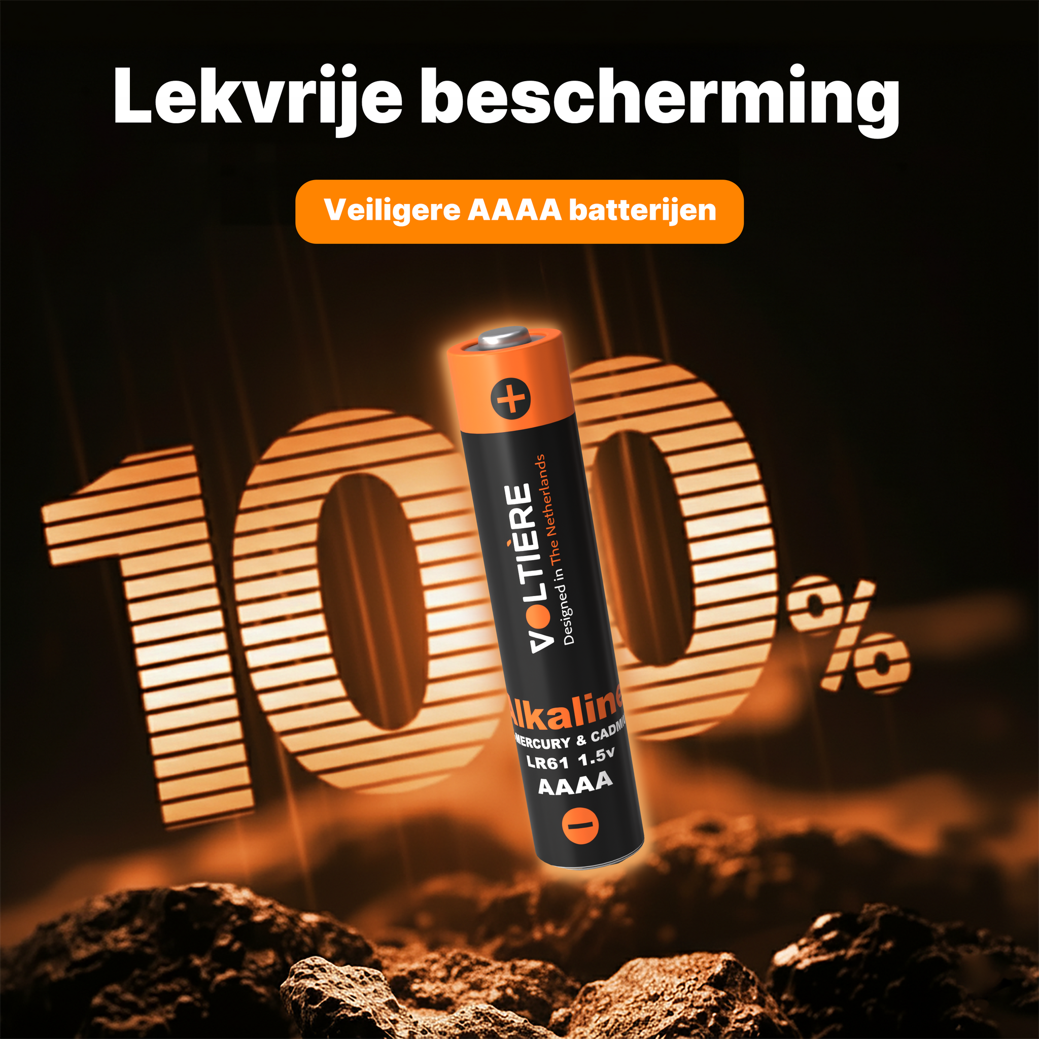 Voltière 10-Pack Alkaline AAAA Batterijen 1.5V - LR61 AAAA