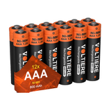 Voltière Oplaadbare Batterijen AAA - 800 mAh - Ni-MH AAA Batterij - 12 Stuks