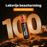 Voltière 4-Pack Oplaadbare Batterijen AAA - 814 mWH AAA Batterij met 2in1 Oplaadkabel - Li-ion USB C Batterijen