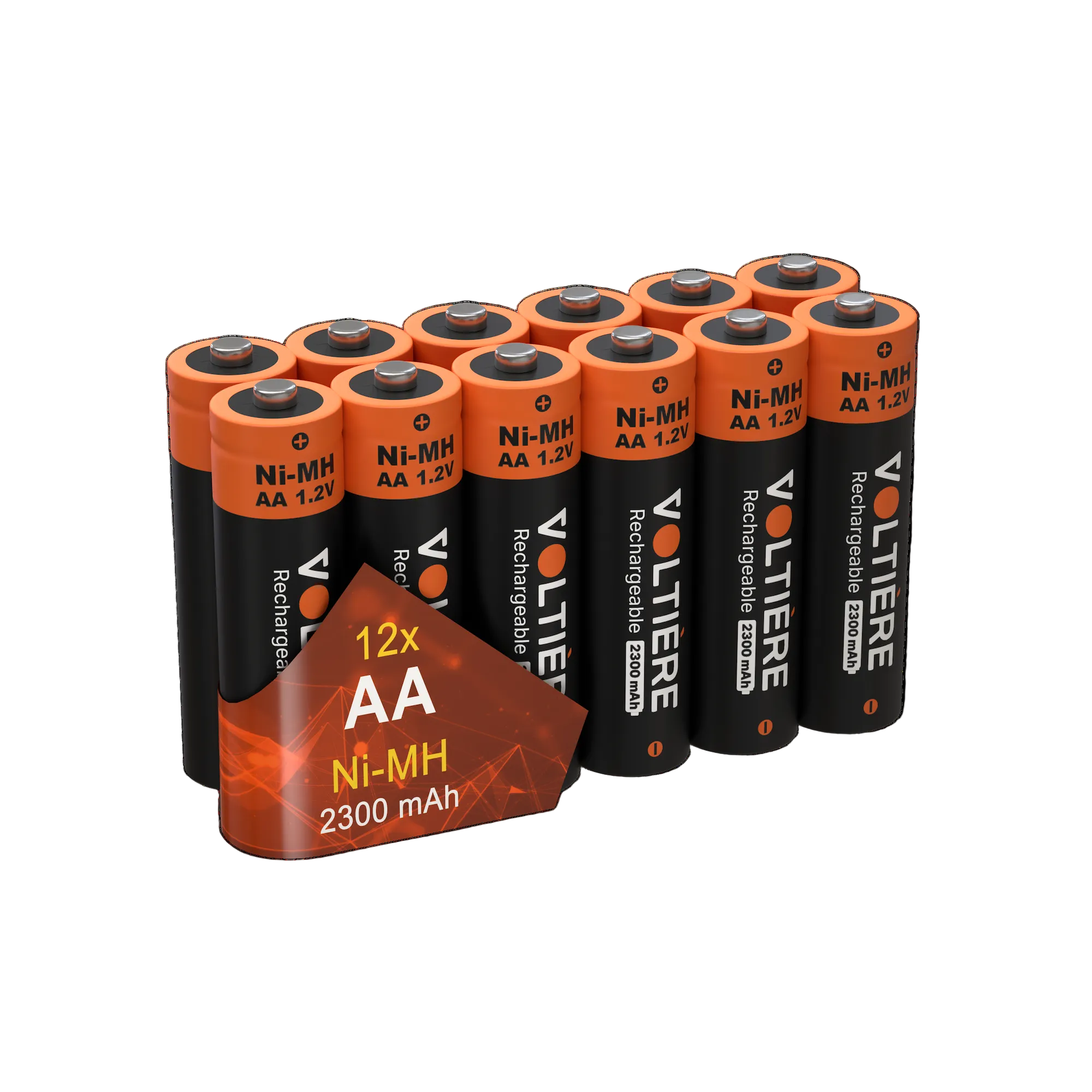 Voltière Oplaadbare Batterijen AA - 2300 mAh - Ni-MH AA Batterij - 12 Stuks