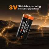Voltière Lithium CR123A batterij - CR123 - CR123a 3V Batterij - 4 stuks