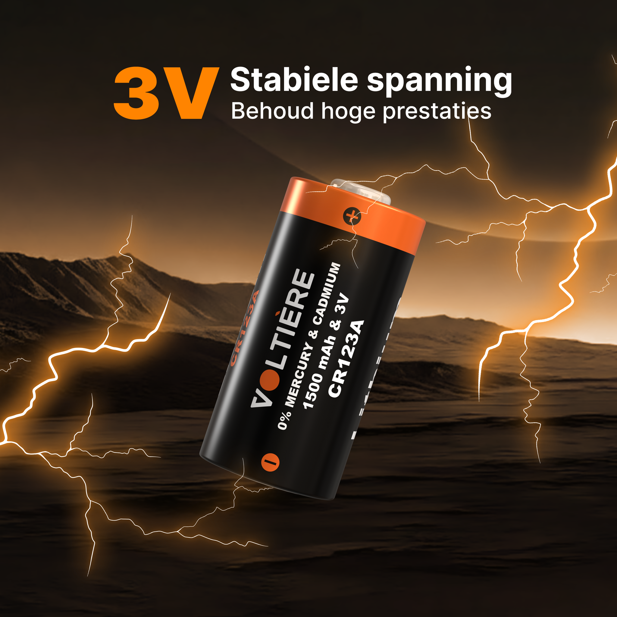 Voltière Lithium CR123A batterij - CR123 - CR123a 3V Batterij - 4 stuks