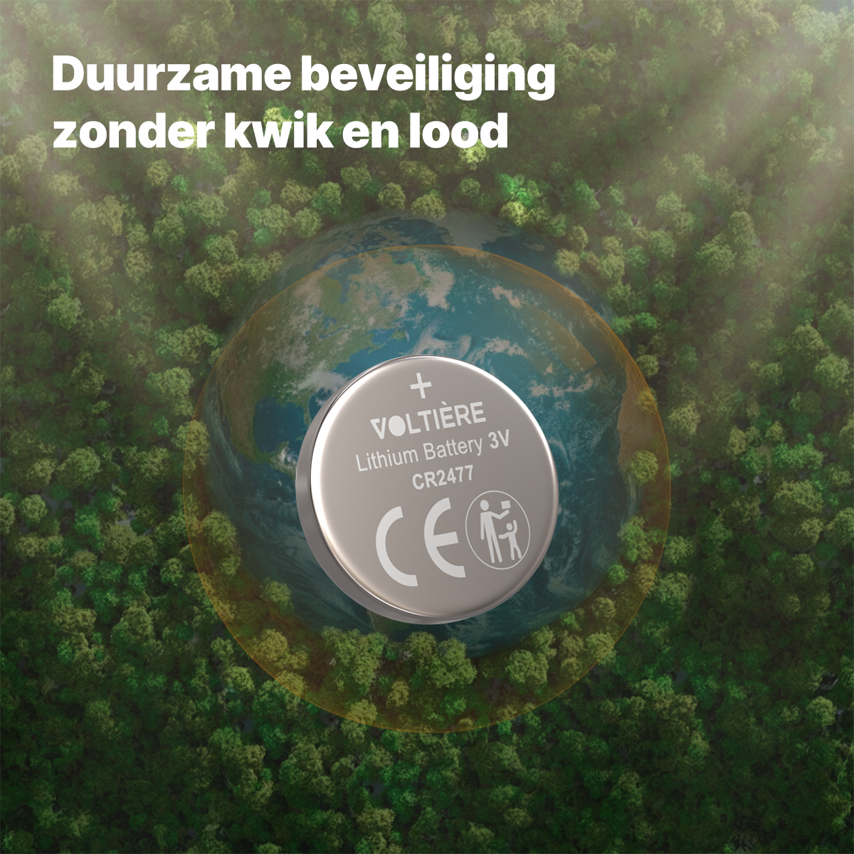 Voltière 10-Pack CR2477 Batterij - Lithium Knoopcel Batterijen - CR2477 Knoopcelbatterij - 10 Stuks