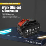 Voltière 18V 54V 9Ah Li-ion accu geschikt voor DeWalt FlexVolt DCB547