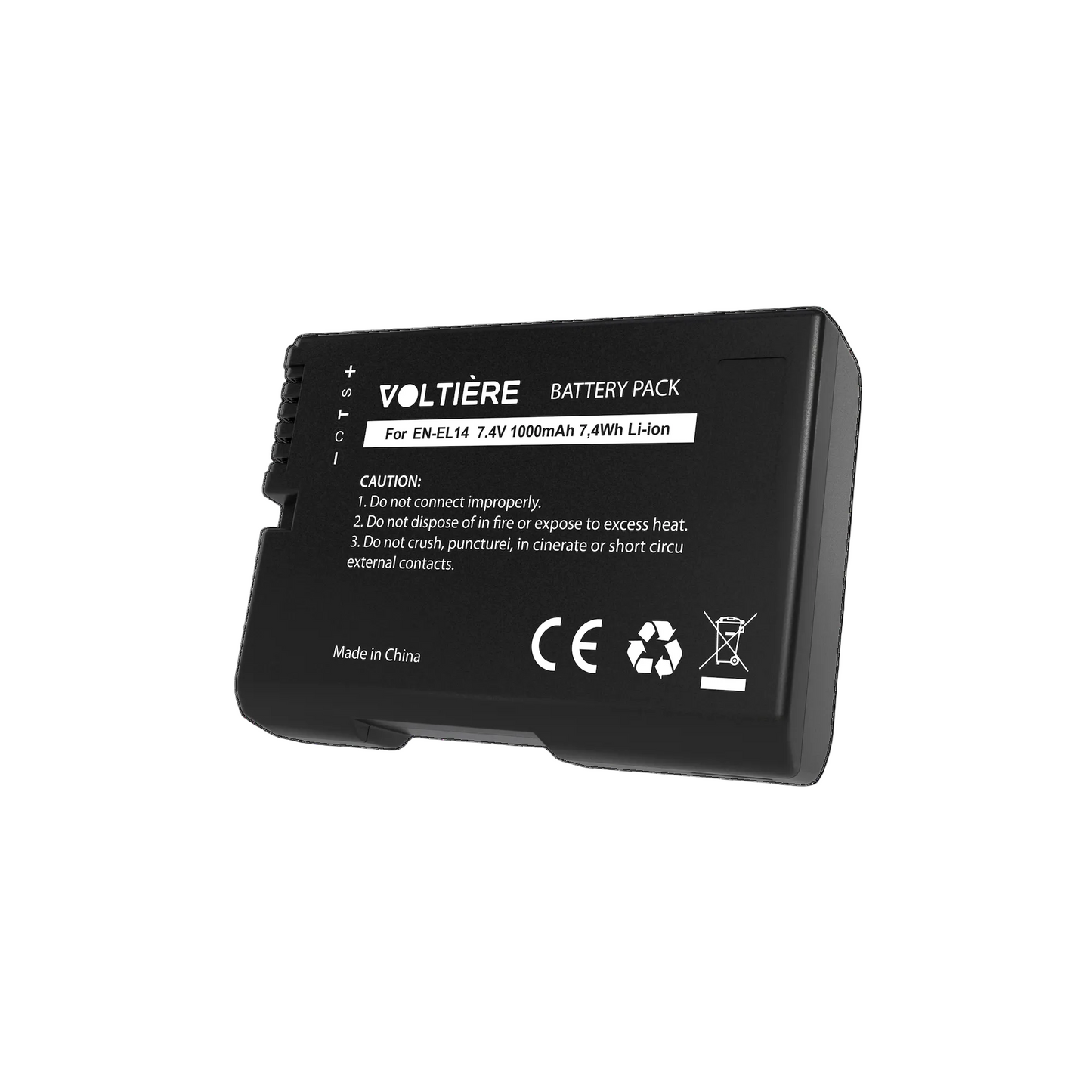 Voltière EN-EL14/ EN-EL14a Batterij geschikt voor Nikon Camera's - 7.4V 1000 mAh
