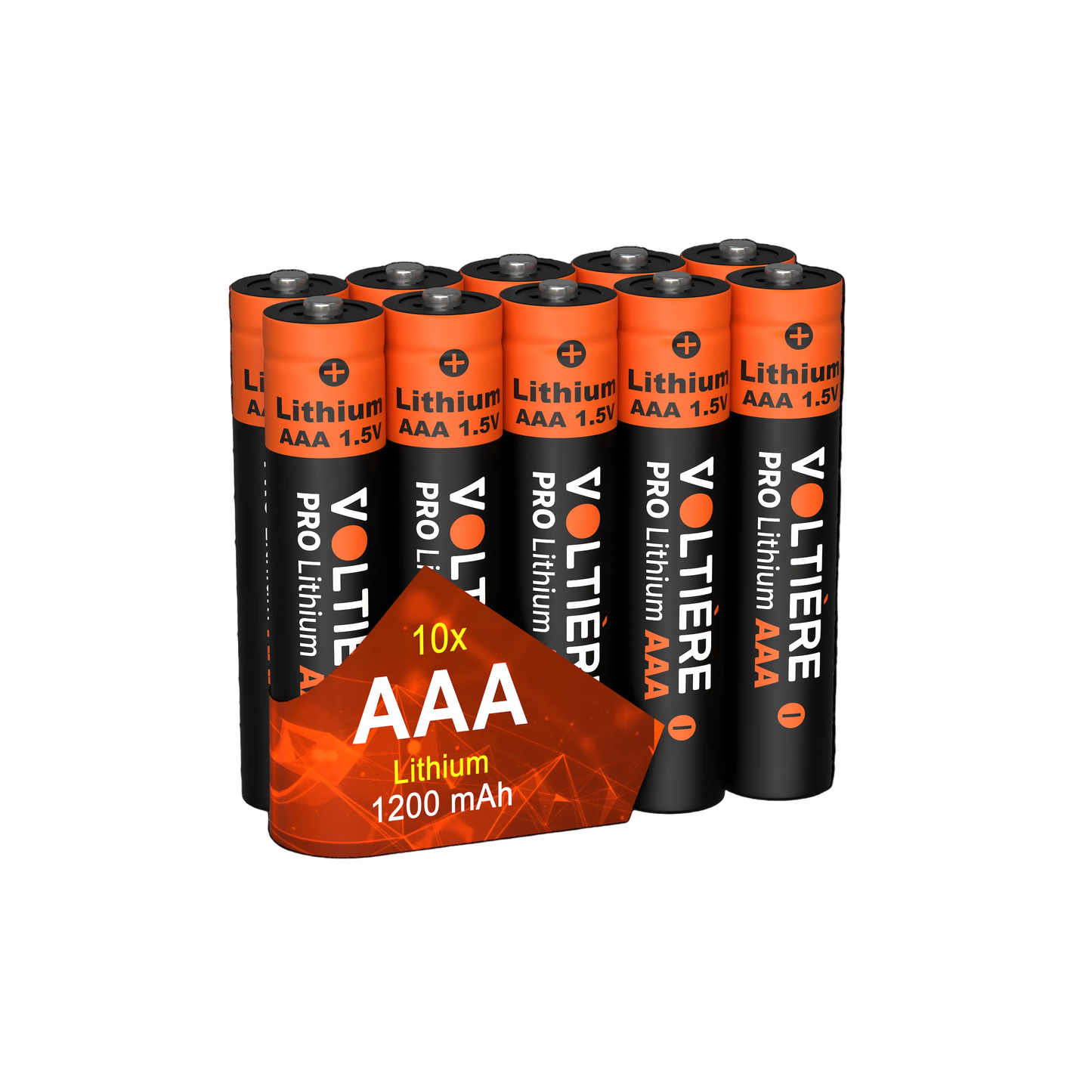 Voltière 10-Pack Lithium Batterijen AAA 1.5V - FR03 Wegwerpbatterij 1200 mAh