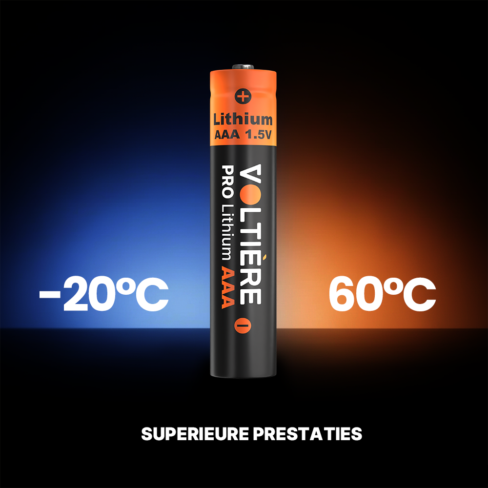 Voltière 10-Pack Lithium Batterijen AAA 1.5V - FR03 Wegwerpbatterij 1200 mAh