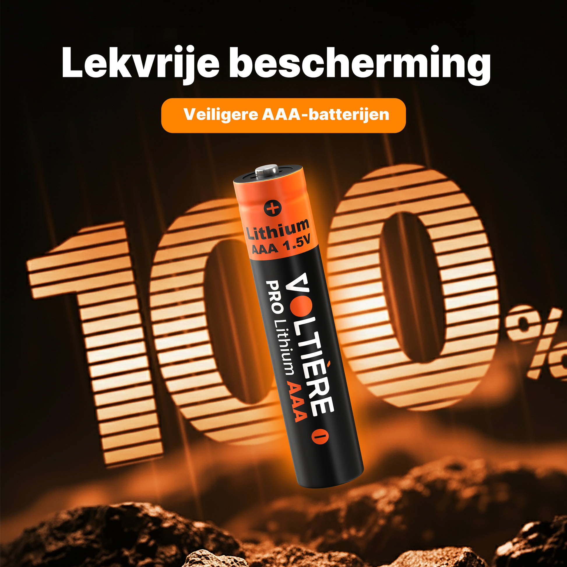 Voltière 10-Pack Lithium Batterijen AAA 1.5V - FR03 Wegwerpbatterij 1200 mAh
