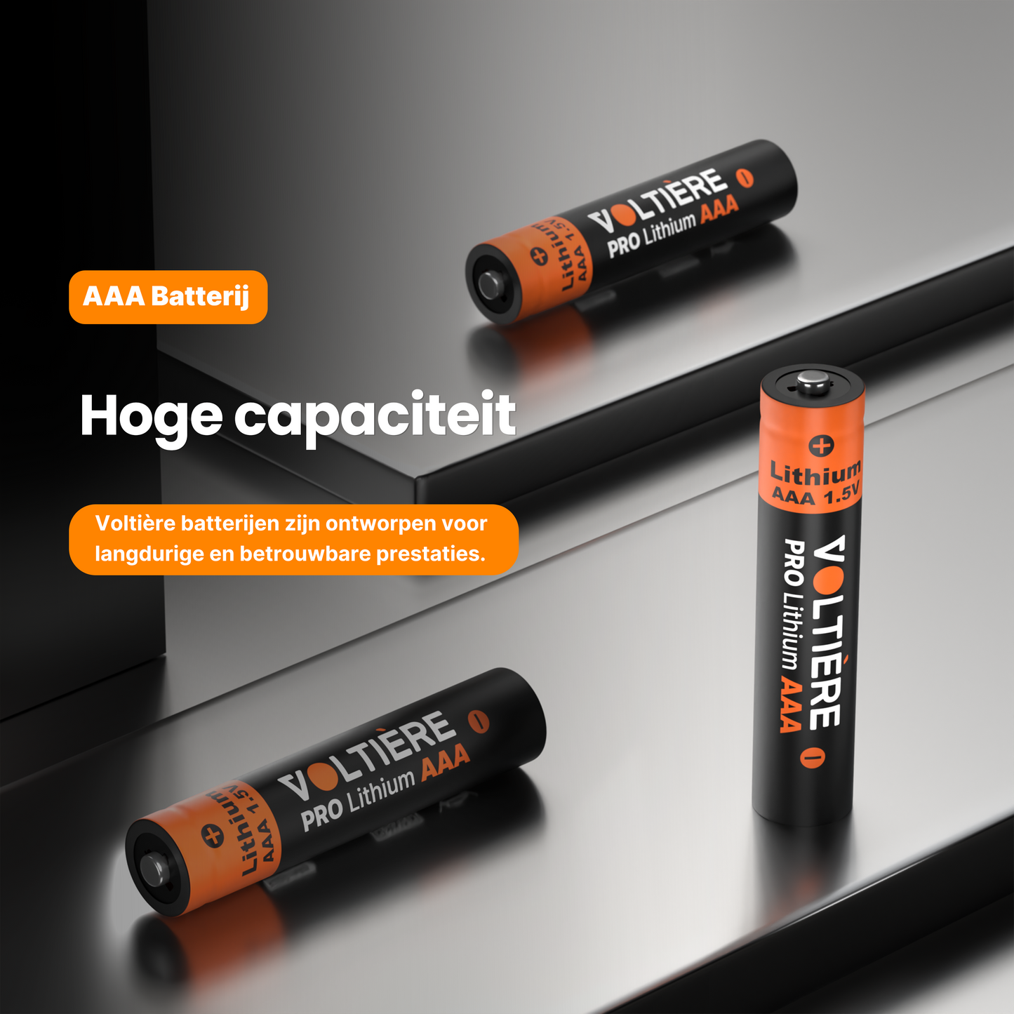 Voltière 10-Pack Lithium Batterijen AAA 1.5V - FR03 Wegwerpbatterij 1200 mAh
