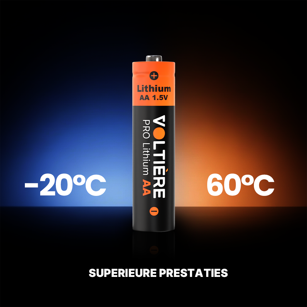 Voltière 10-Pack Lithium Batterijen AA 1.5V - FR06 Wegwerpbatterij 3000 mAh