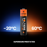 Voltière 10-Pack Lithium Batterijen AA 1.5V - FR06 Wegwerpbatterij 3000 mAh