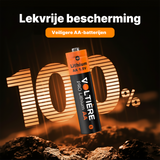 Voltière 10-Pack Lithium Batterijen AA 1.5V - FR06 Wegwerpbatterij 3000 mAh