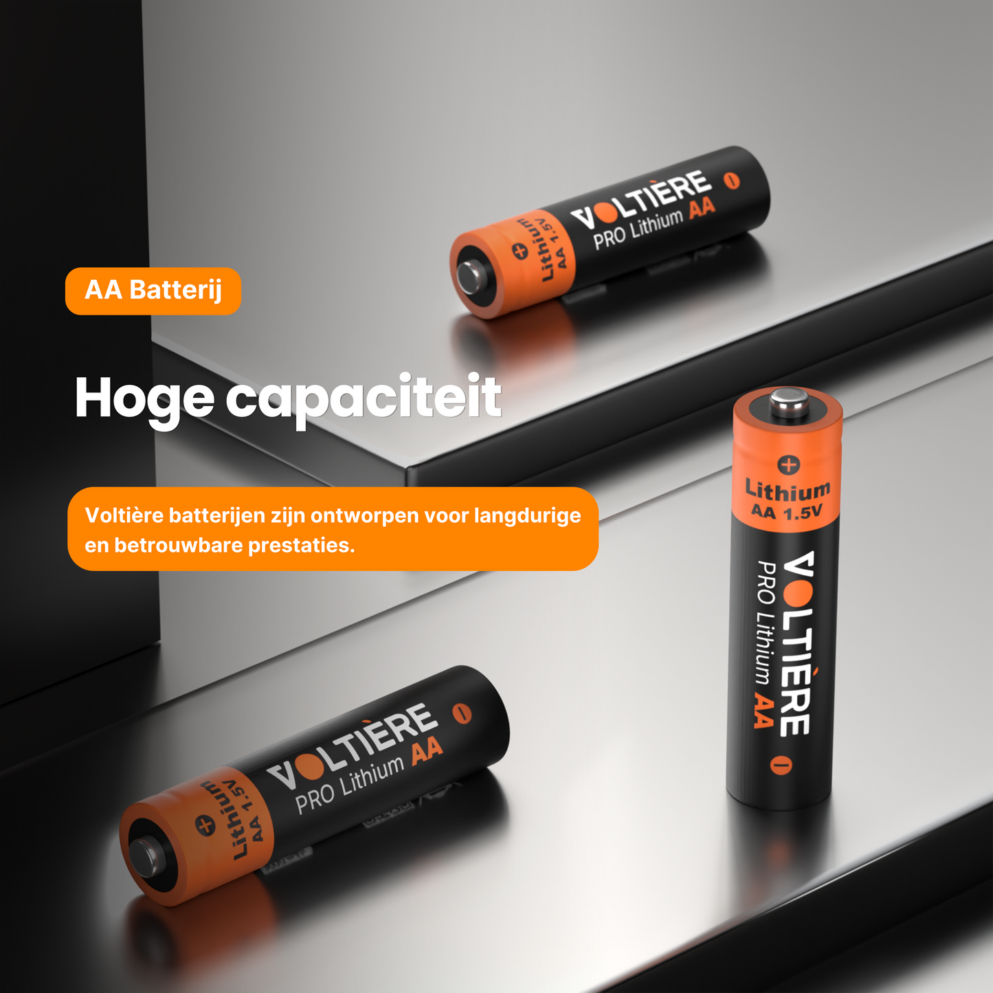 Voltière 10-Pack Lithium Batterijen AA 1.5V - FR06 Wegwerpbatterij 3000 mAh
