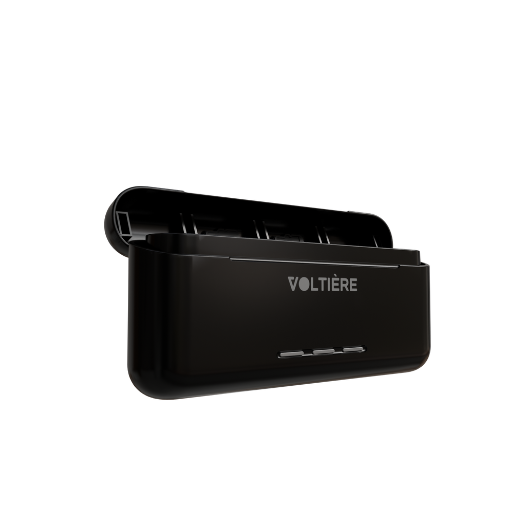 Voltière Batterij oplader voor 3 batterijen - Geschikt voor GoPro Hero 13 - Met LED indicatie & Micro SD kaart Opslag- Zwart