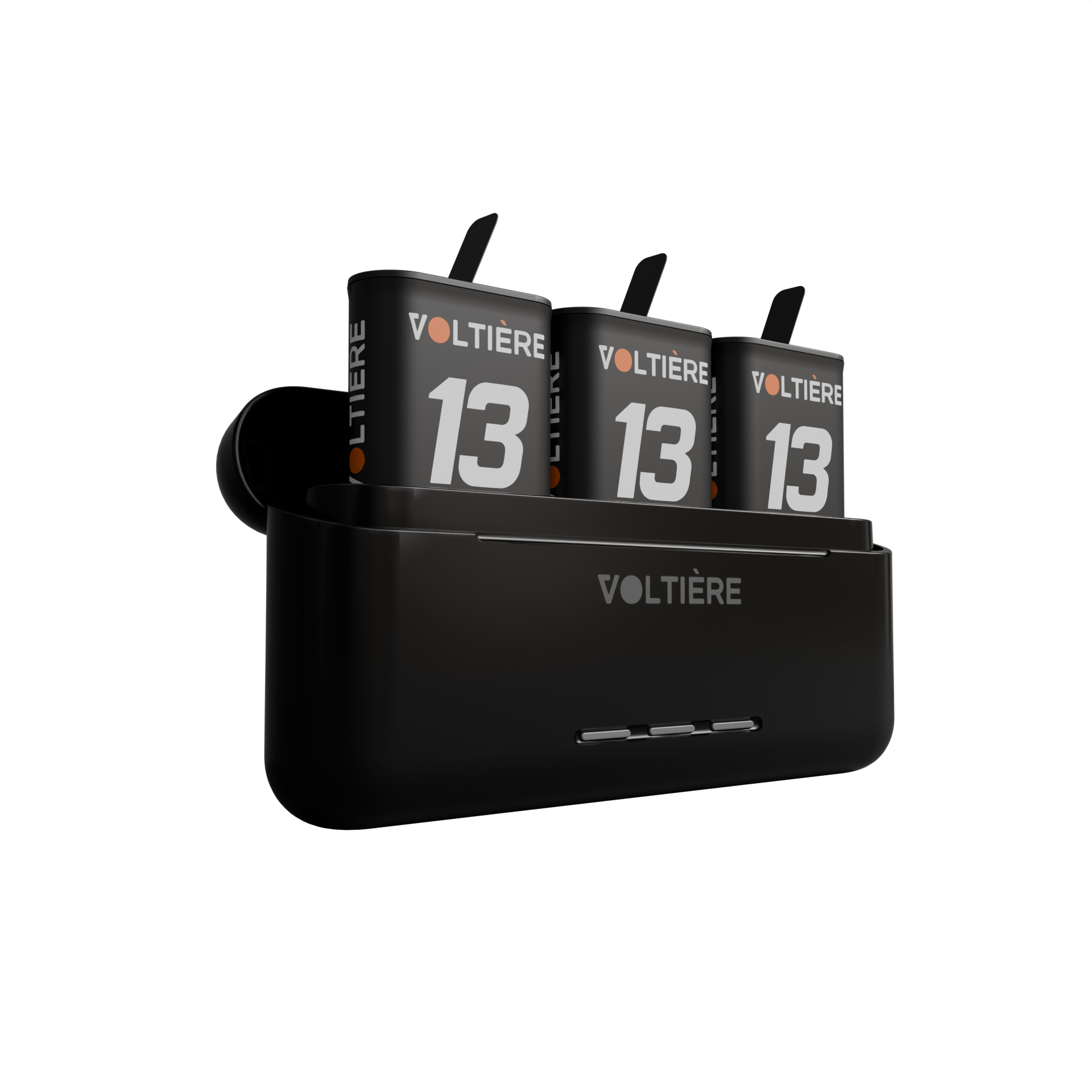 Voltière Oplader met 3 Batterijen geschikt voor GoPro 13 - Snelle oplader met accu's geschikt voor Go Pro Hero 13