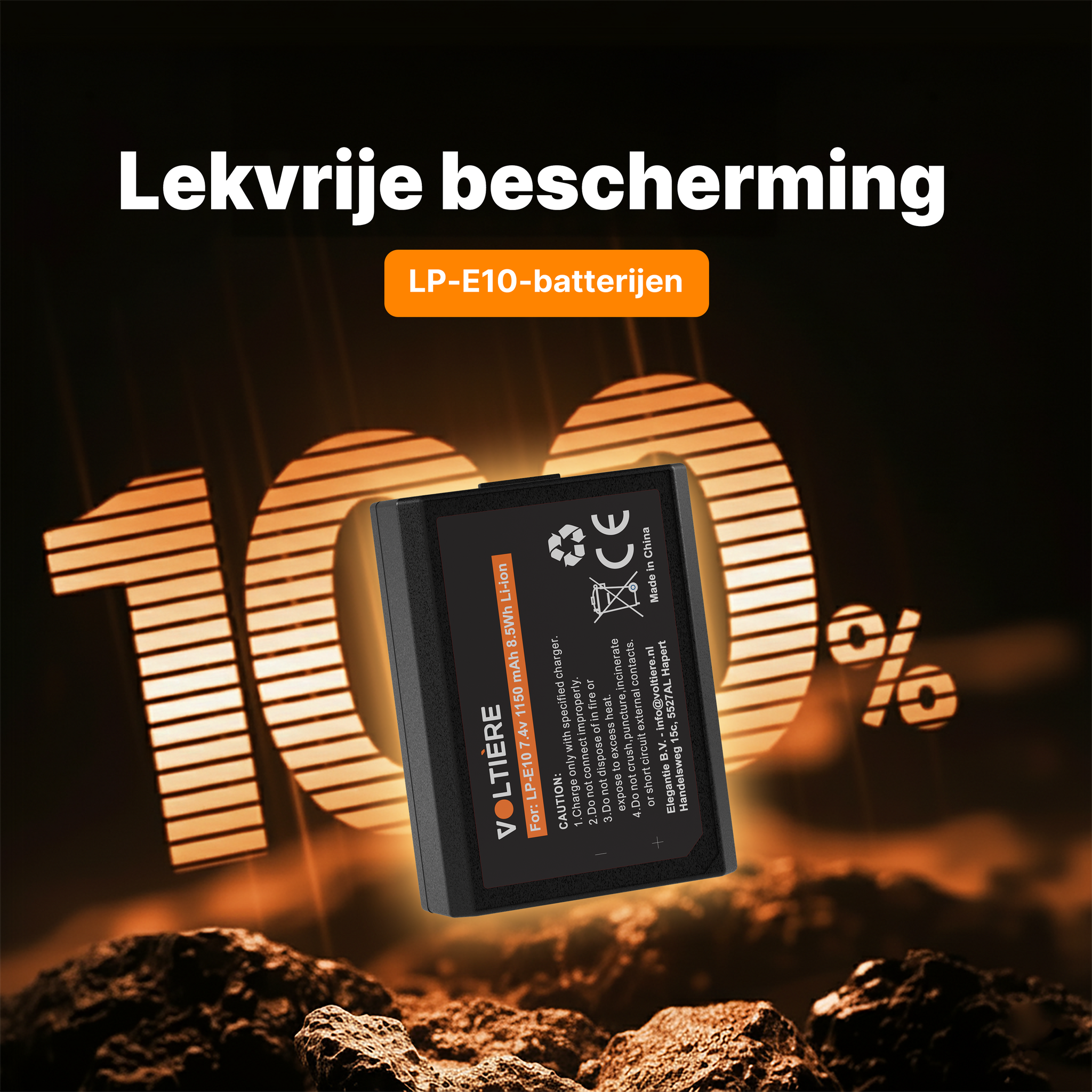 Voltière LP-E10 Accu Set voor Digitale Camera's - LP-E10 Accu's + Oplader geschikt voor Canon Camera's