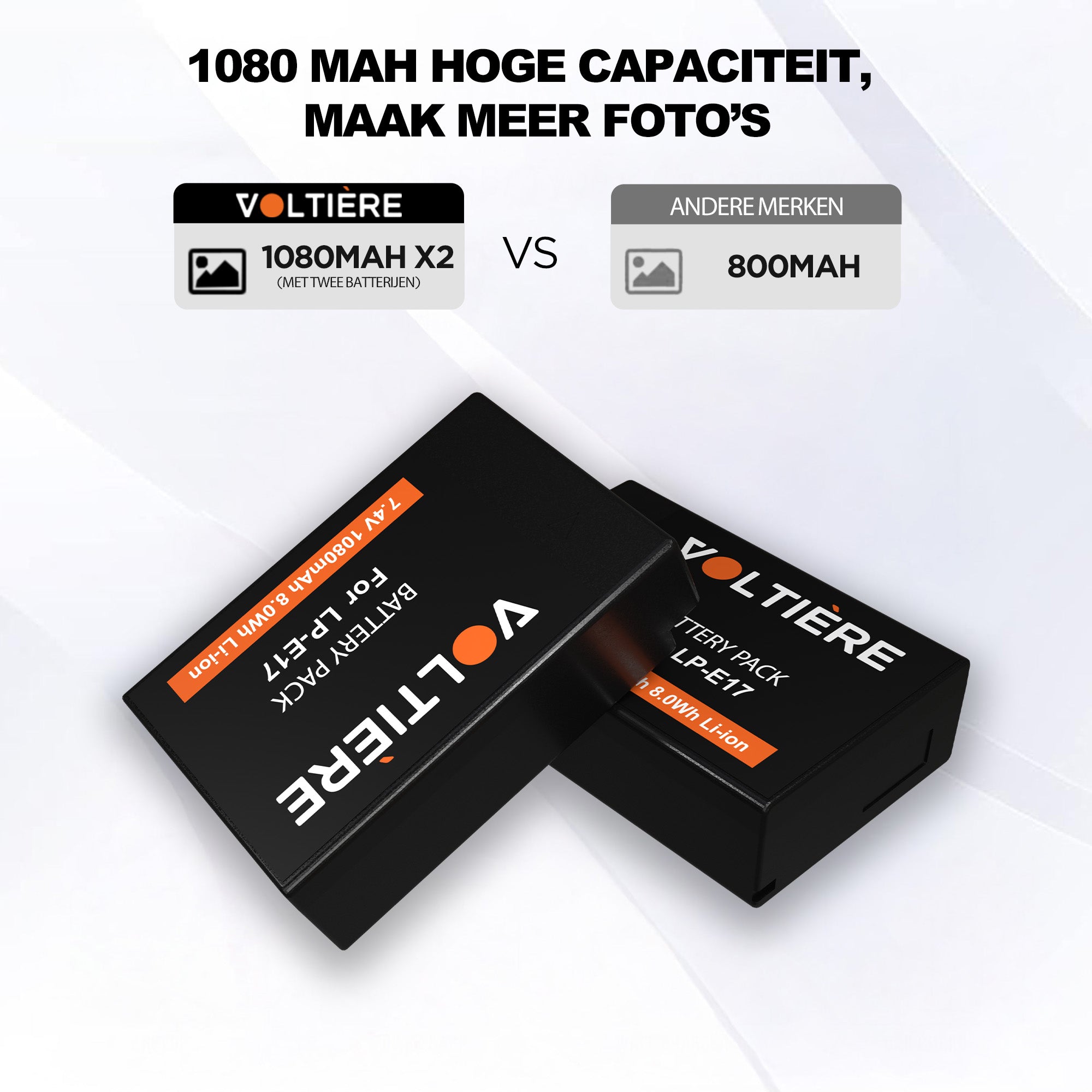 Voltière LP-E17 Accu Set voor Digitale Camera's - LP-E17 Accu's + Oplader geschikt voor Canon Camera's