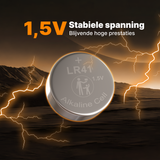 Voltière 50-Pack LR41 Batterij - AG13 Knoopcel Batterijen - LR41 Knoopcelbatterij - 50 Stuks