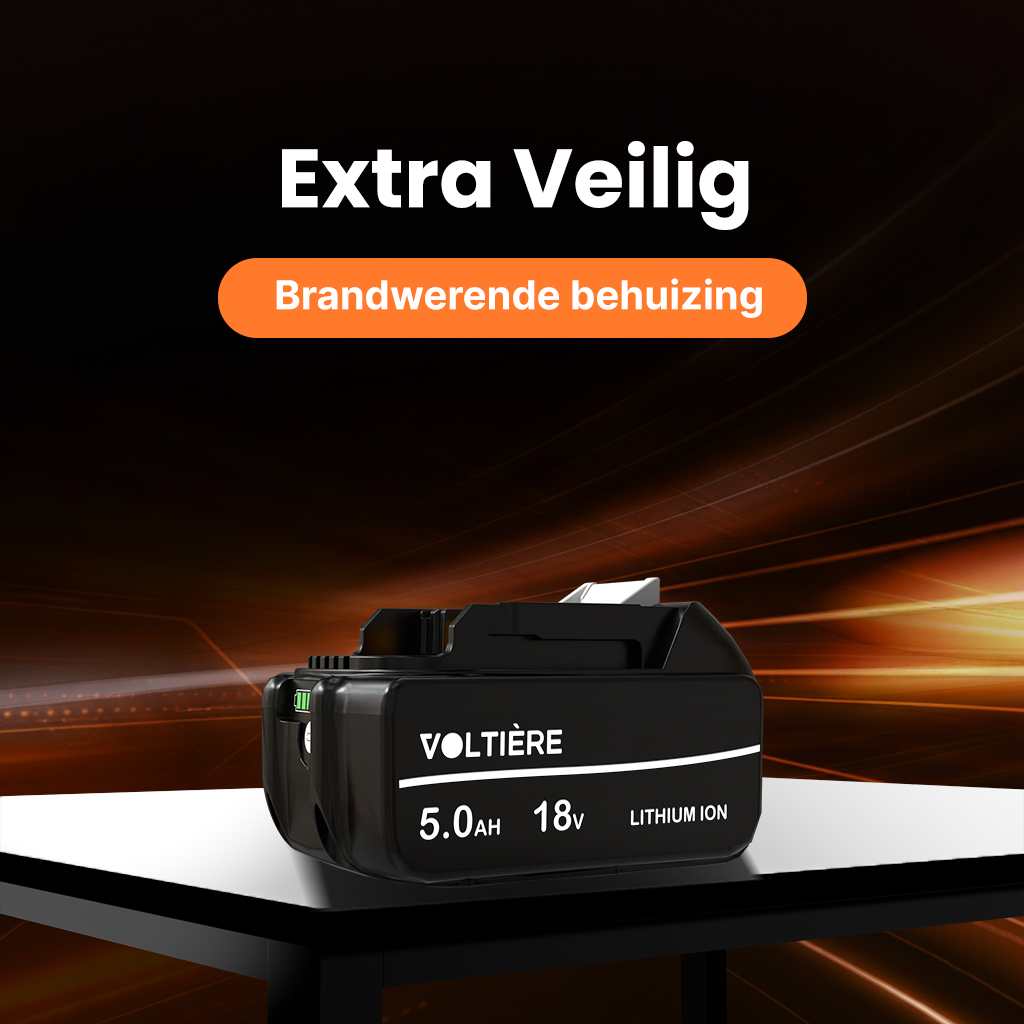 Voltière 5 ah Accu Geschikt voor 18v Makita Apparatuur - 5000 mAh - BL1850B