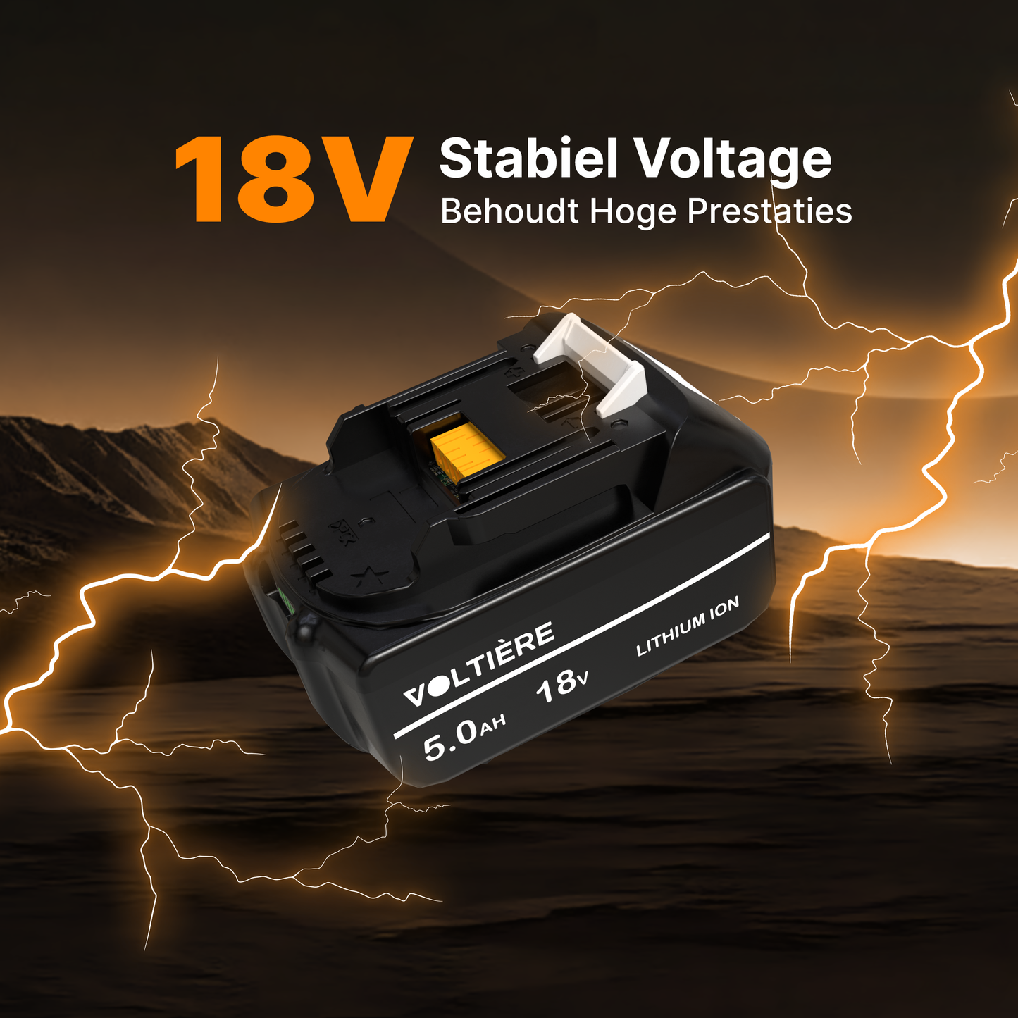 Voltière 5 ah Accu Geschikt voor 18v Makita Apparatuur - 5000 mAh - BL1850B