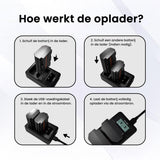 Voltière NP-FZ100 Accu Set voor Digitale Camera's - FZ100 Accu's + Oplader geschikt voor Sony Camera's