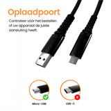 Voltière USB-A naar Micro-USB Kabel 3m – Geschikt voor PS4