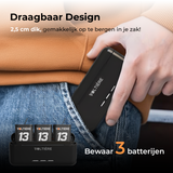 Voltière Batterij oplader voor 3 batterijen - Geschikt voor GoPro Hero 13 - Met LED indicatie & Micro SD kaart Opslag- Zwart