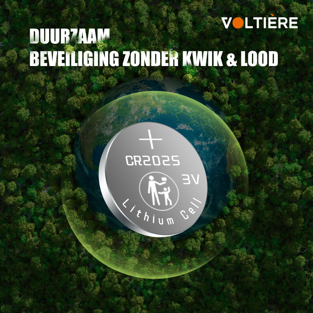 Voltière 15-Pack CR2025 Knoopcel Batterij - Lithium 3v CR2025