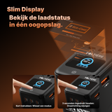 Voltière wereldstekker 100W met USB-C en smart display